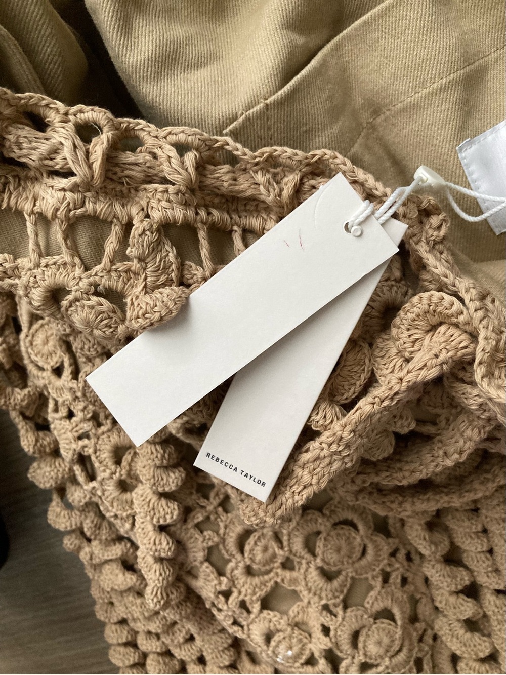 Rebecca Taylor Tan floral crochet bag! very Coachella !! - Picture 8 of 10